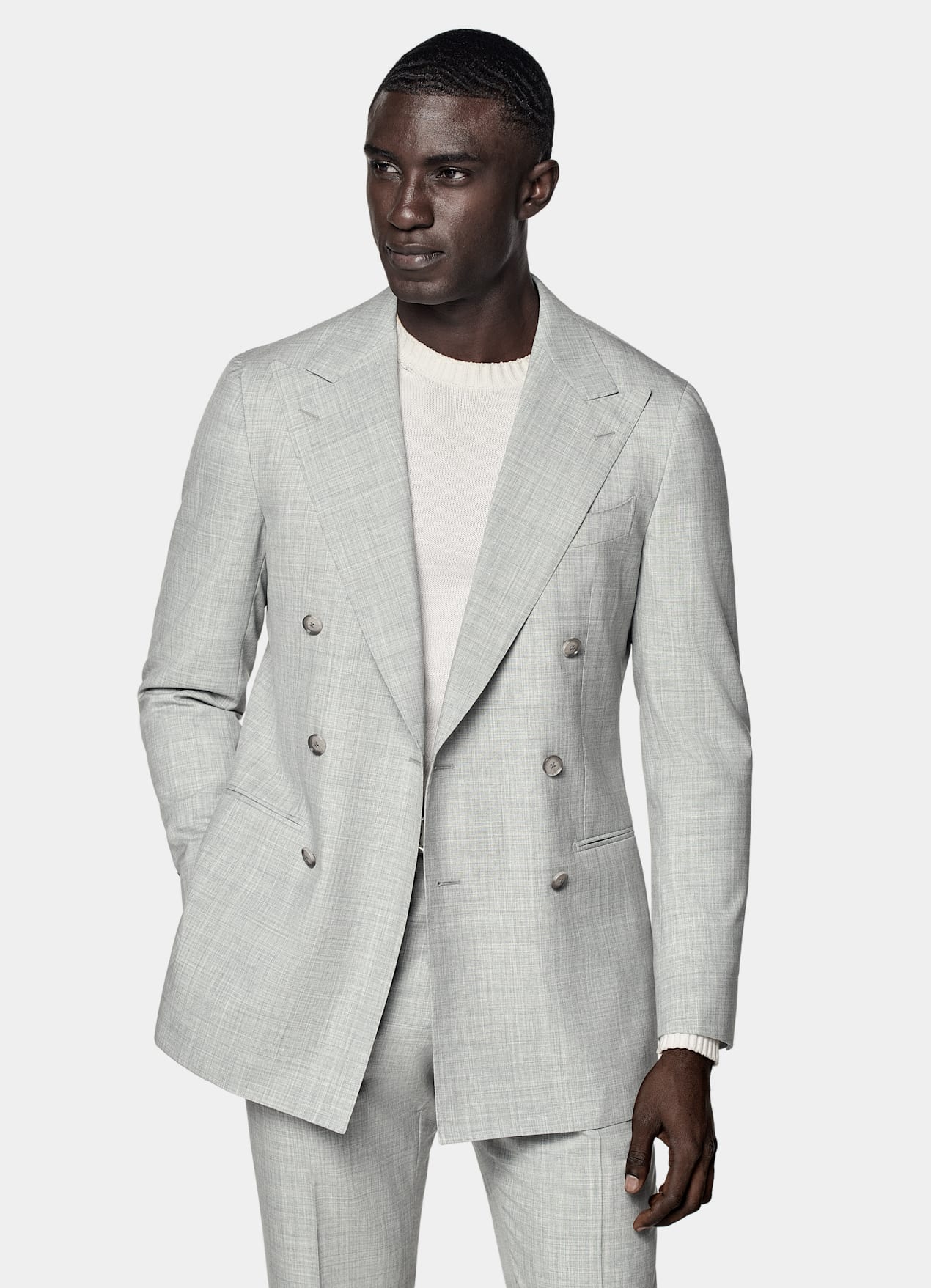 Costume sur mesure Custom Made gris clair