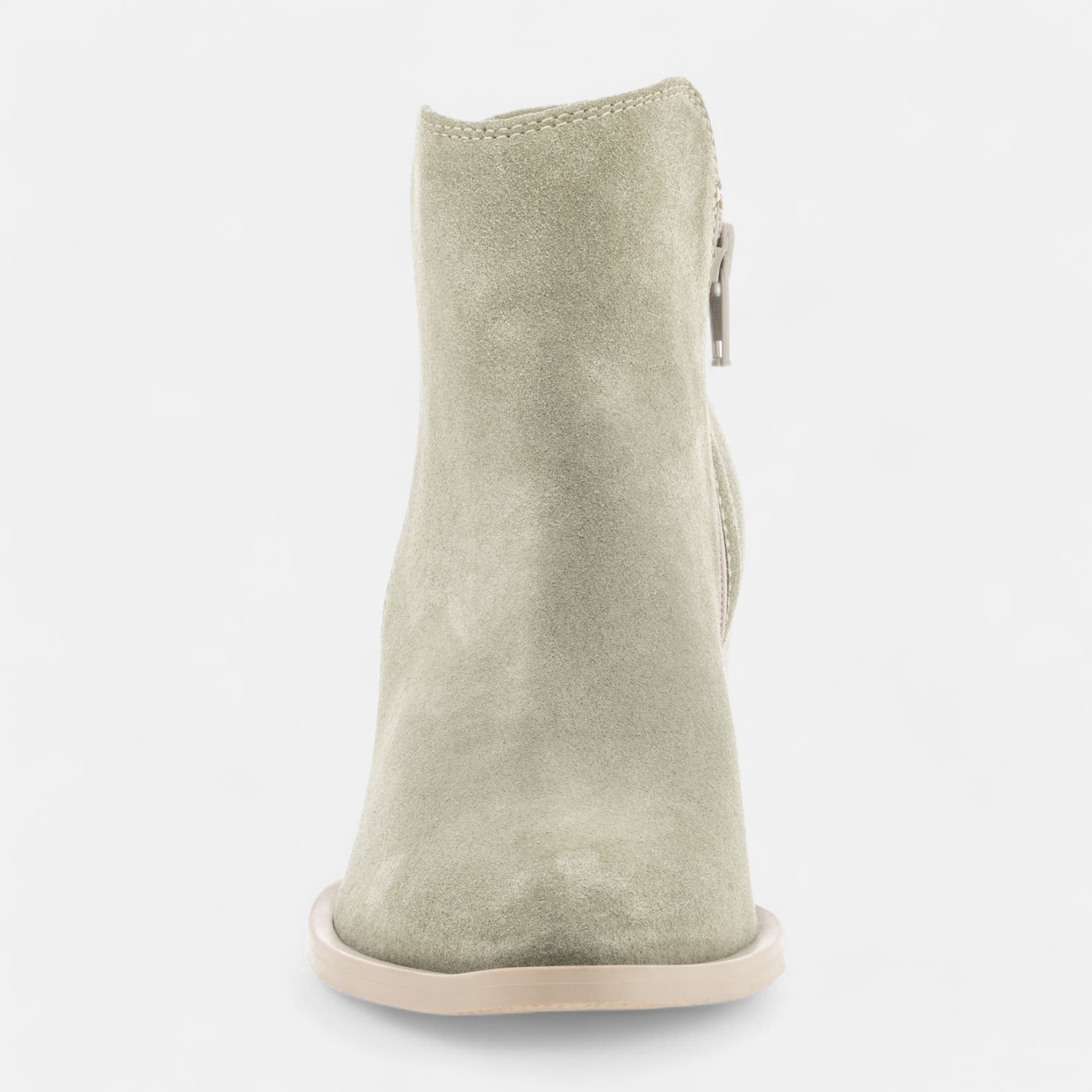 Bottines à talon Femme en cuir kaki