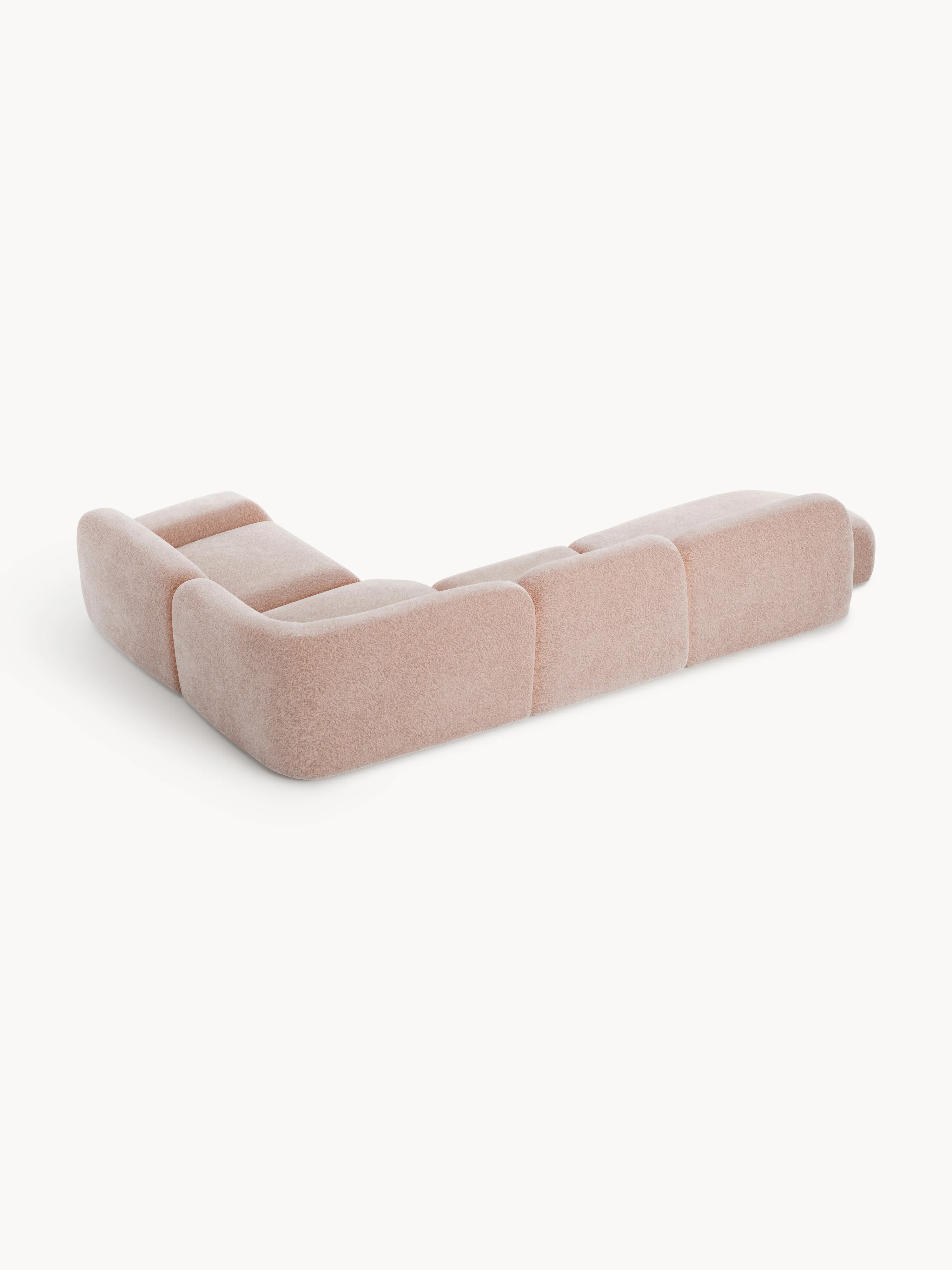 XL modulaire hoekbank Wolke met chaise longue
