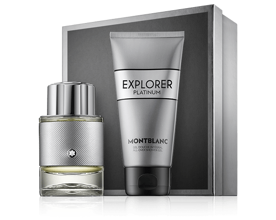 Montblanc Explorer Platinum Set mit Shower Gel 60ml-100ml