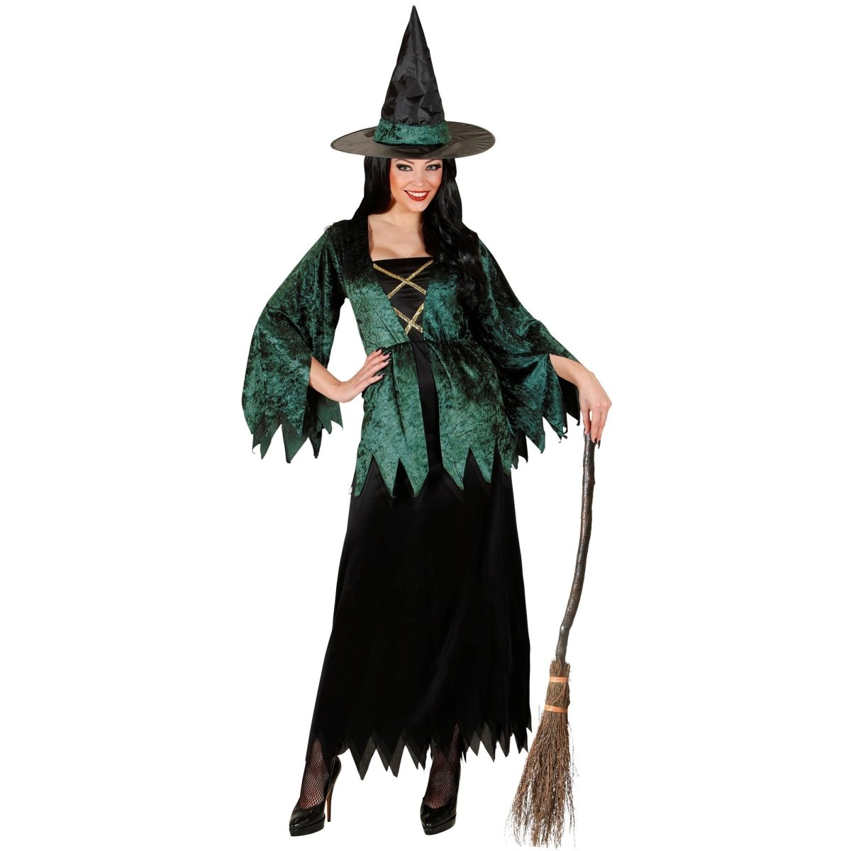 Halloween Jurk Groen Dames Heks