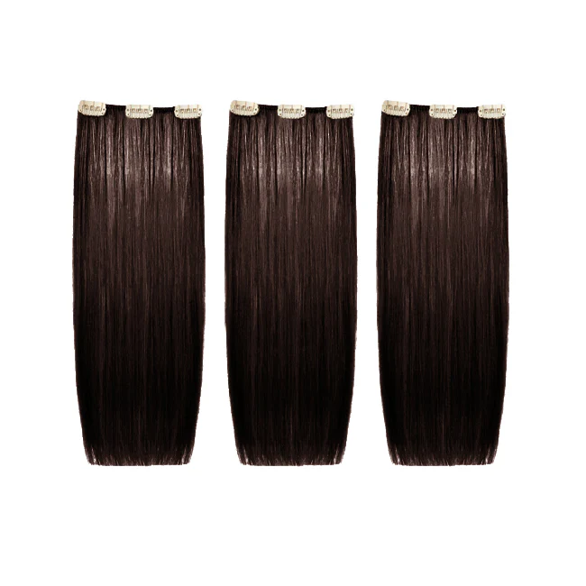 Extensions à clips cheveux naturels Easy 20, 3 bandes