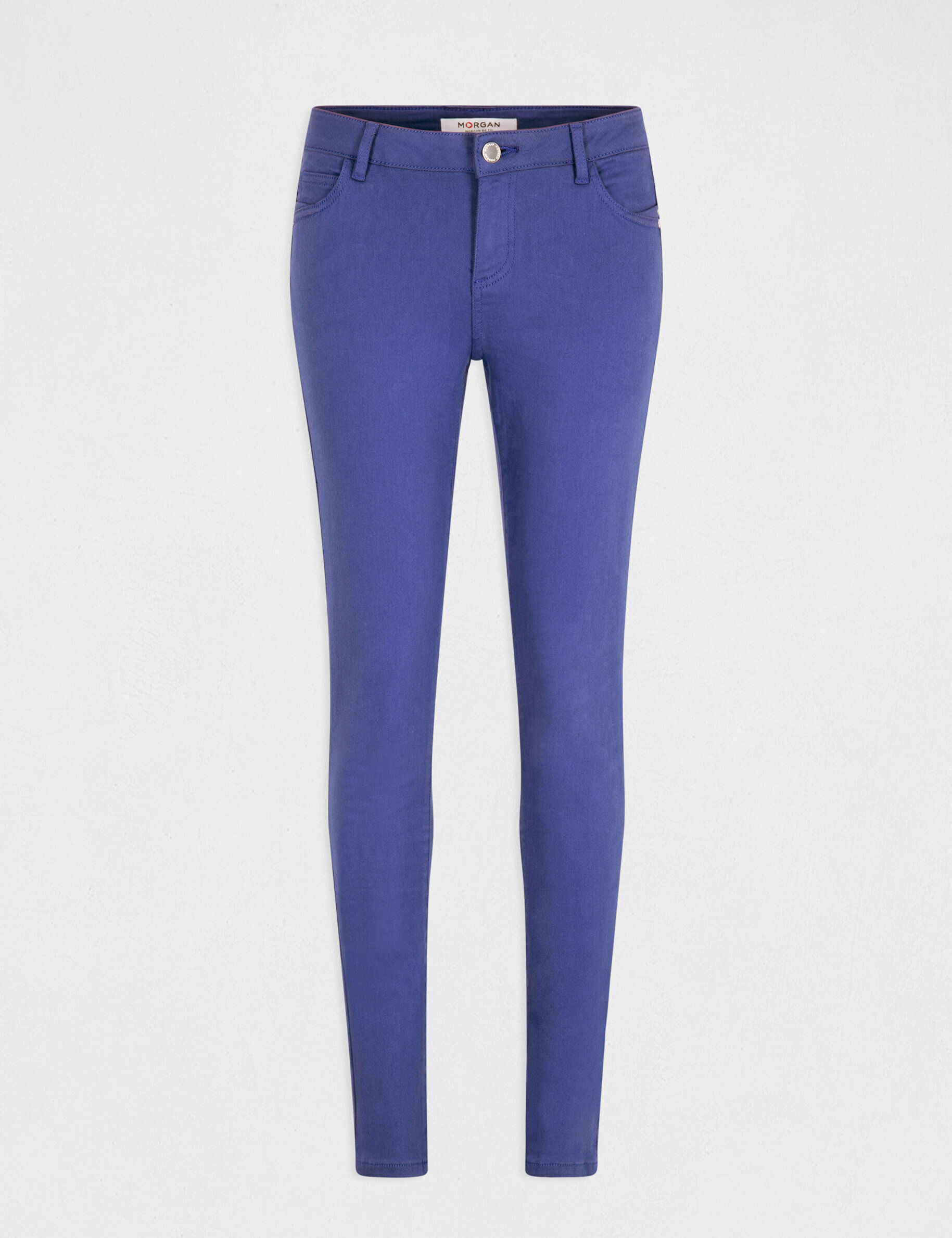 Pantalon skinny taille basse violet femme - violet