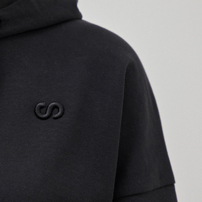 Hoodie Damen aus Bio-Baumwolle Schwarz