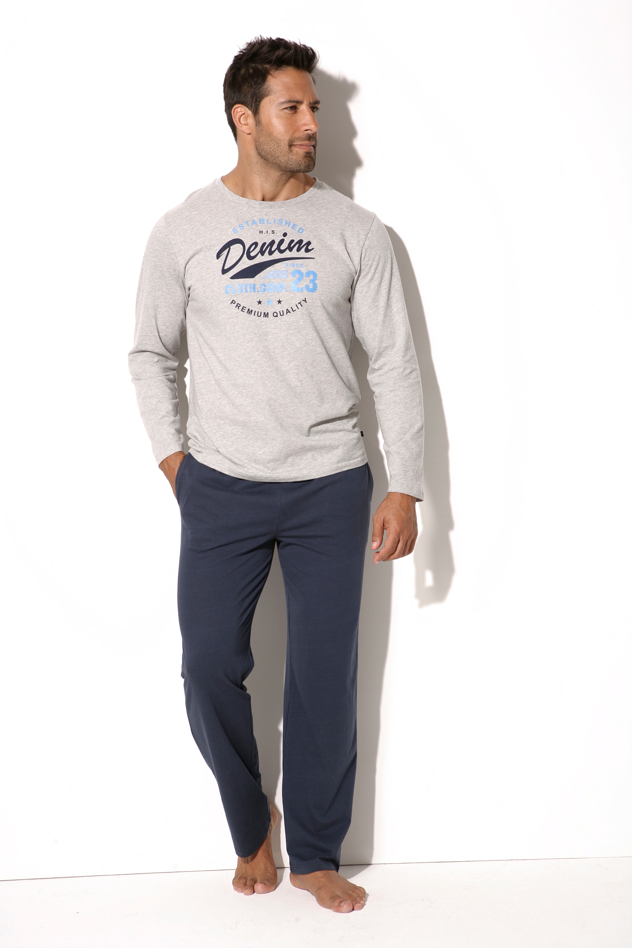 H.I.S Pyjama Packung, 2 Stück, 4 Stk. tlg., Schlafanzug mit unterschiedlichem Design