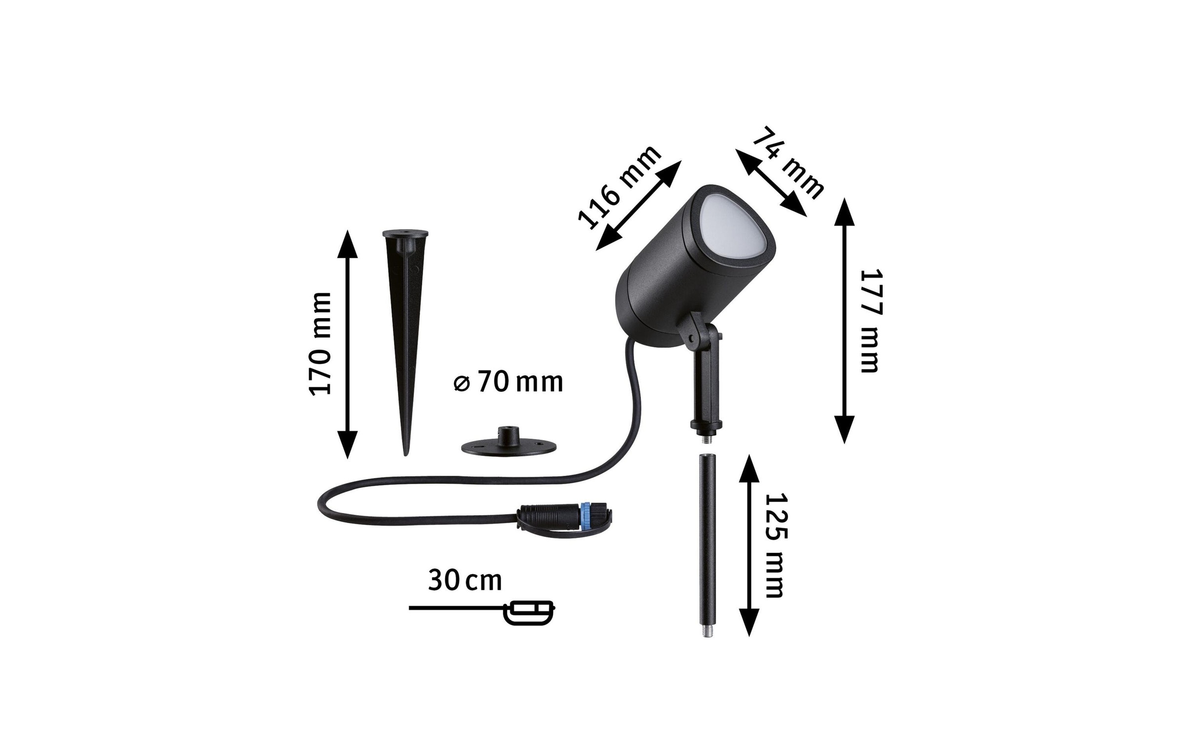 Paulmann LED Gartenleuchte Farbwechsler