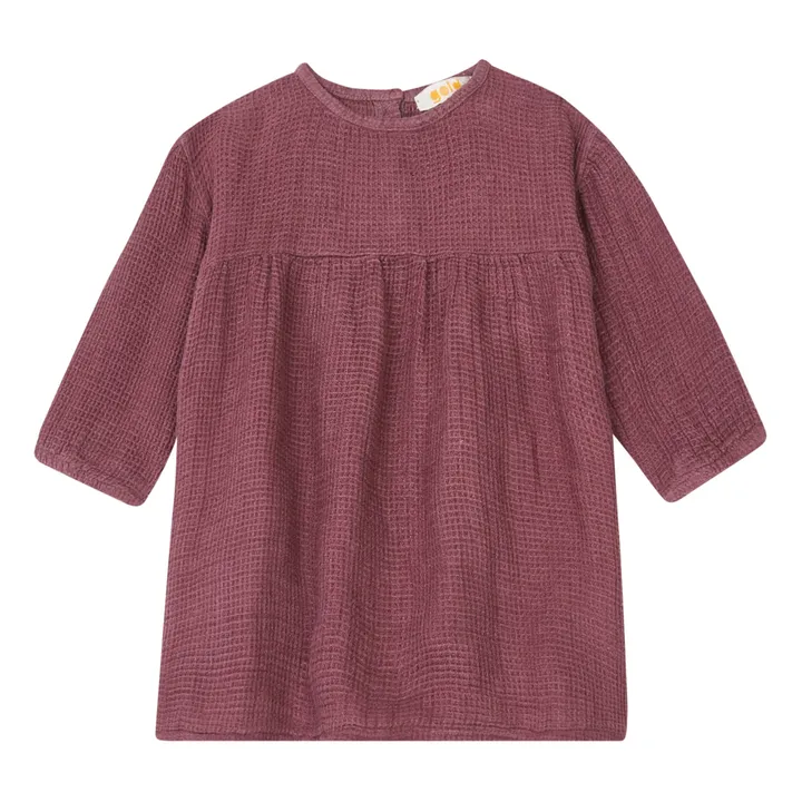 GOLD, Olalala Robe Lin Tissé Demi | Prune
