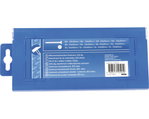Multifunctioneel schroevenassortiment, 202 stuks
