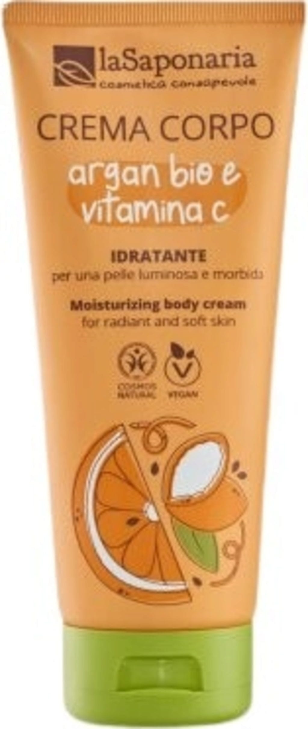 La Saponaria  Hydratisierende Körpercreme Bio-Argan & Vitamin C, 200 ml