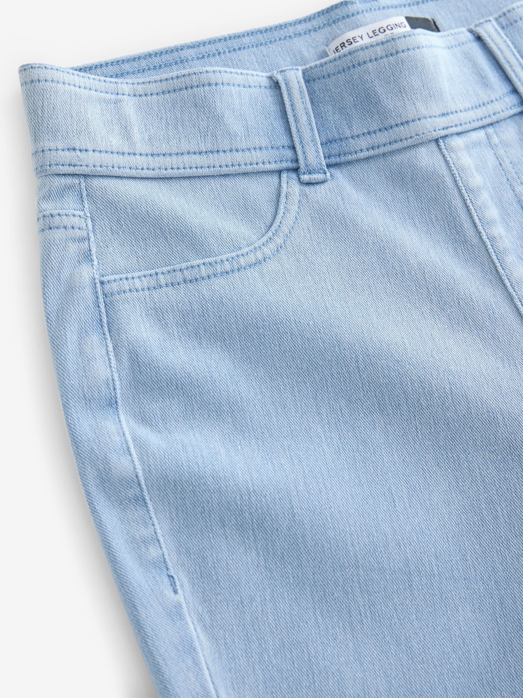 Vaalblauw - Legging van jersey-denim