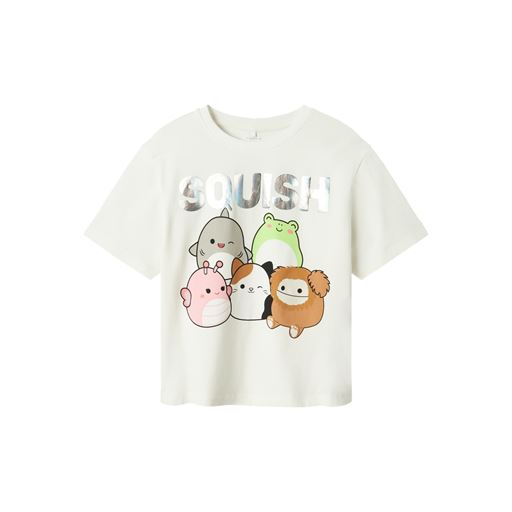 Name It Octiv Squish T-shirt, Cloud Dancer, 134-140 cm