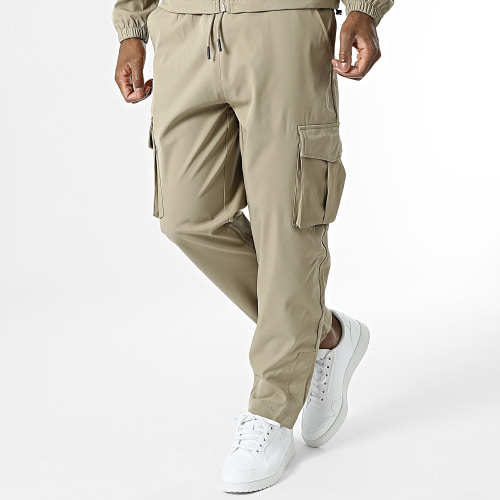 Ensemble Veste Zippée Et Pantalon Cargo Beige