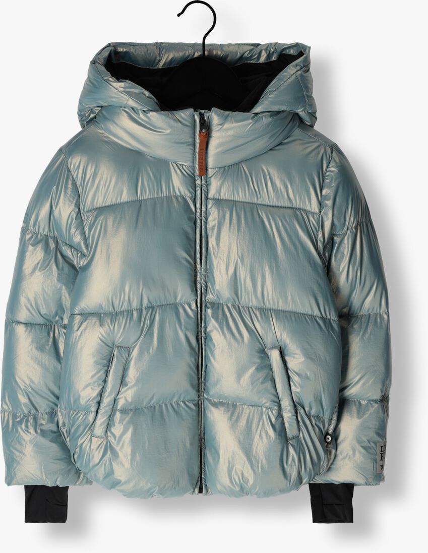LIKE FLO lichtblauwe like flo gewatteerde jas flo girls short hooded jacket