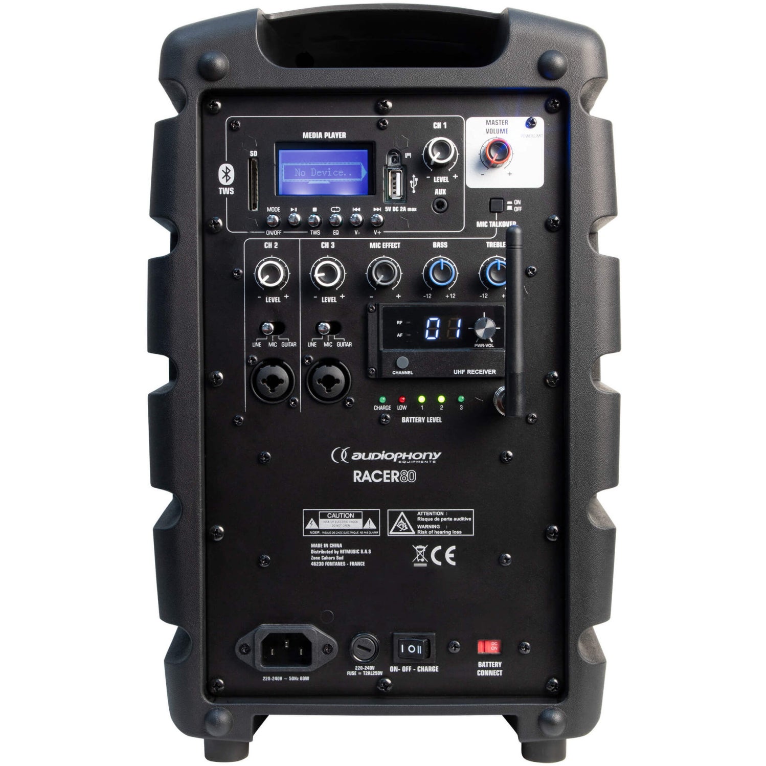 Audiophony RACER80/F5 draagbare 6 inch luidspreker (80W)