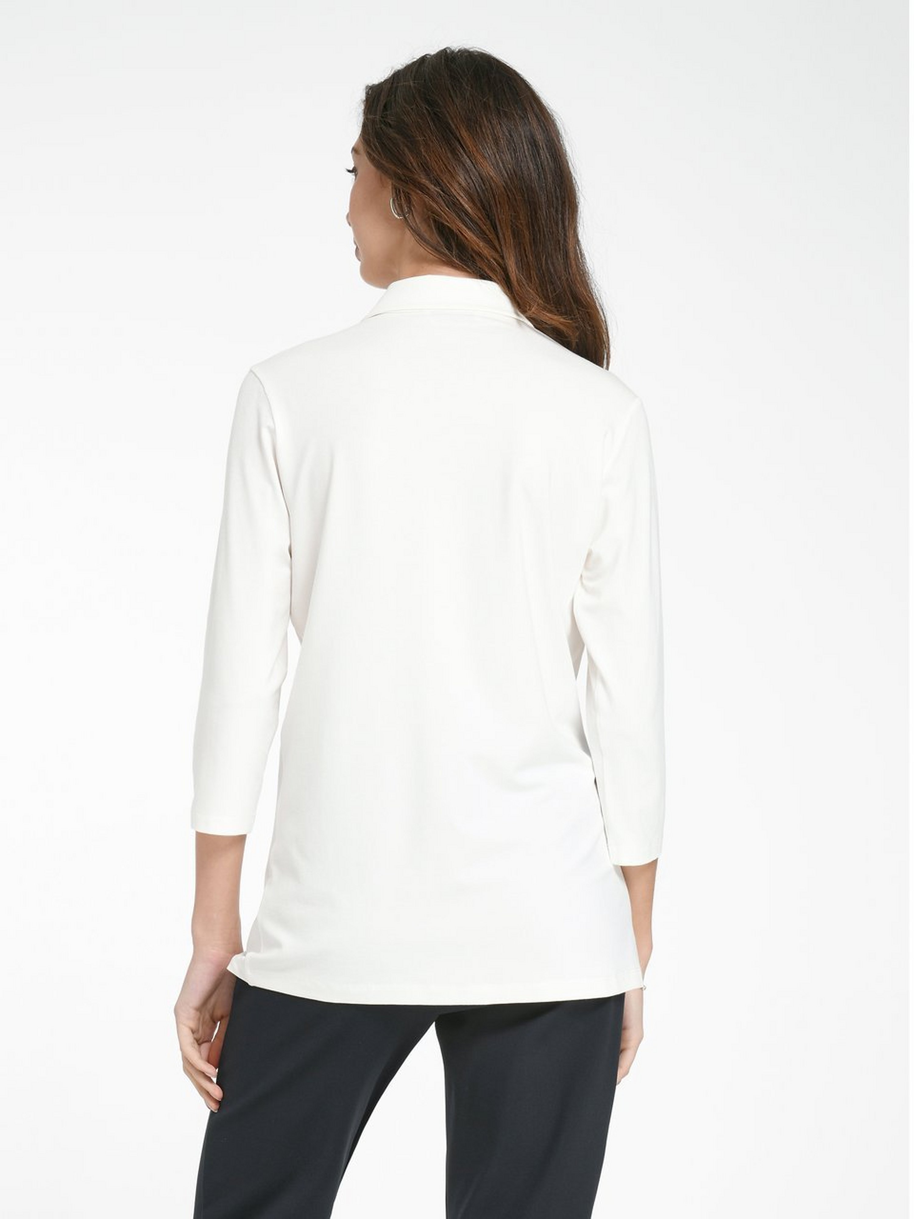 Jersey-Bluse mit 3/4-Arm