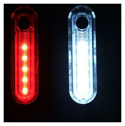 Eclairage avant   arrière 50 Lumen - Eclairage vélo rouge   blanc