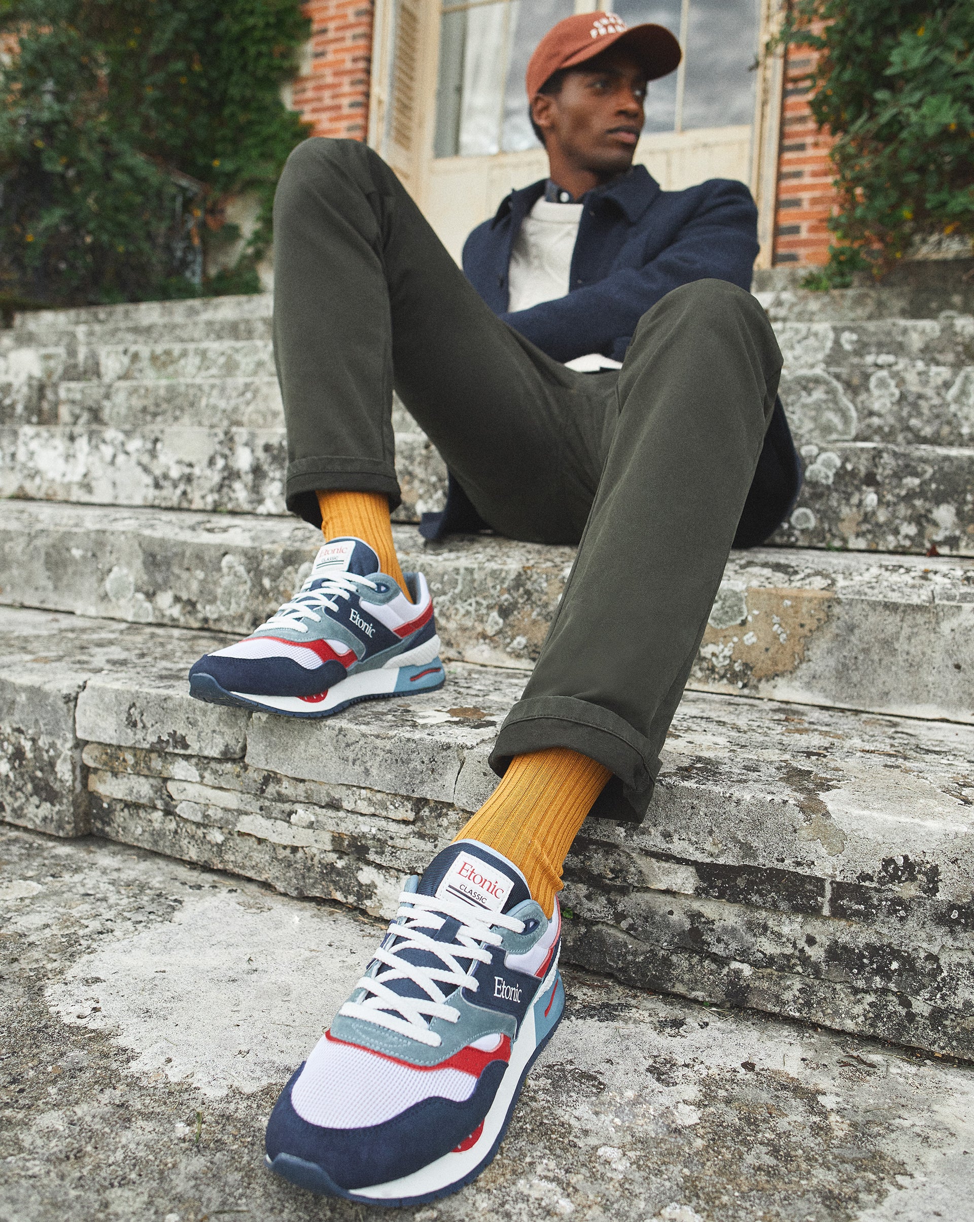 Basket Etonic Blanc et Bleu