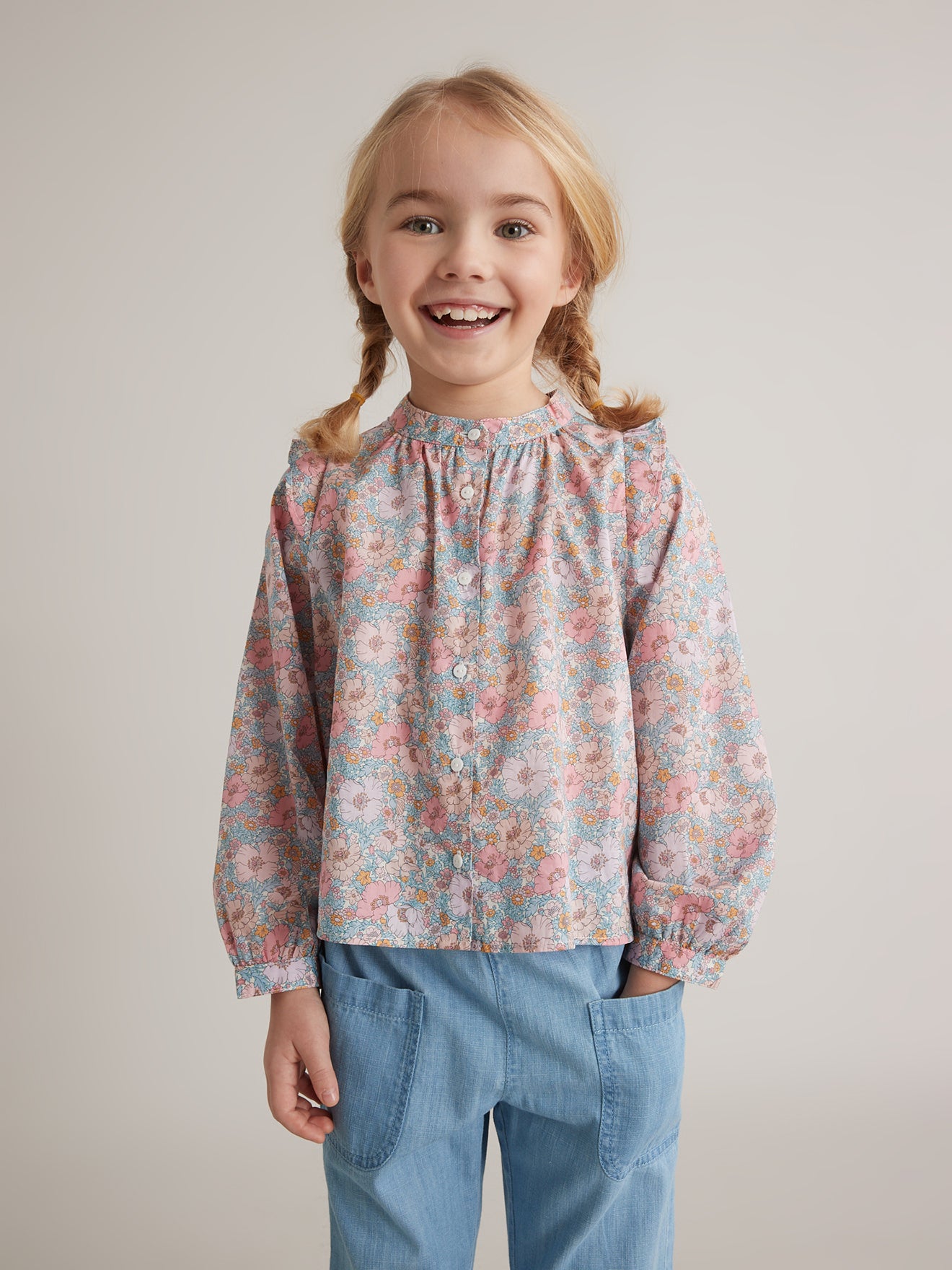 Blouse Fille en tissu Liberty Meadow Song