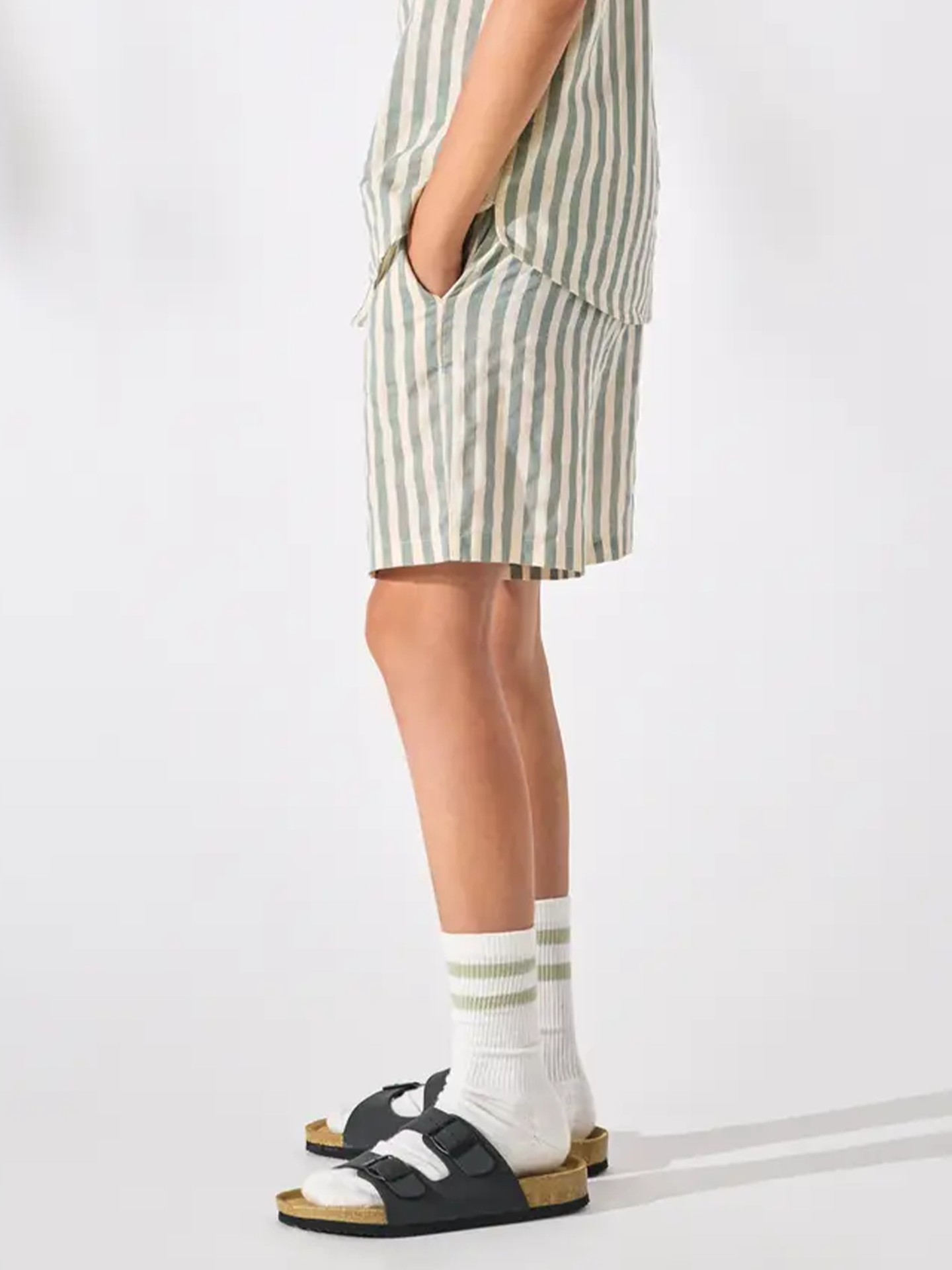 Mattie Striped Shorts Woven