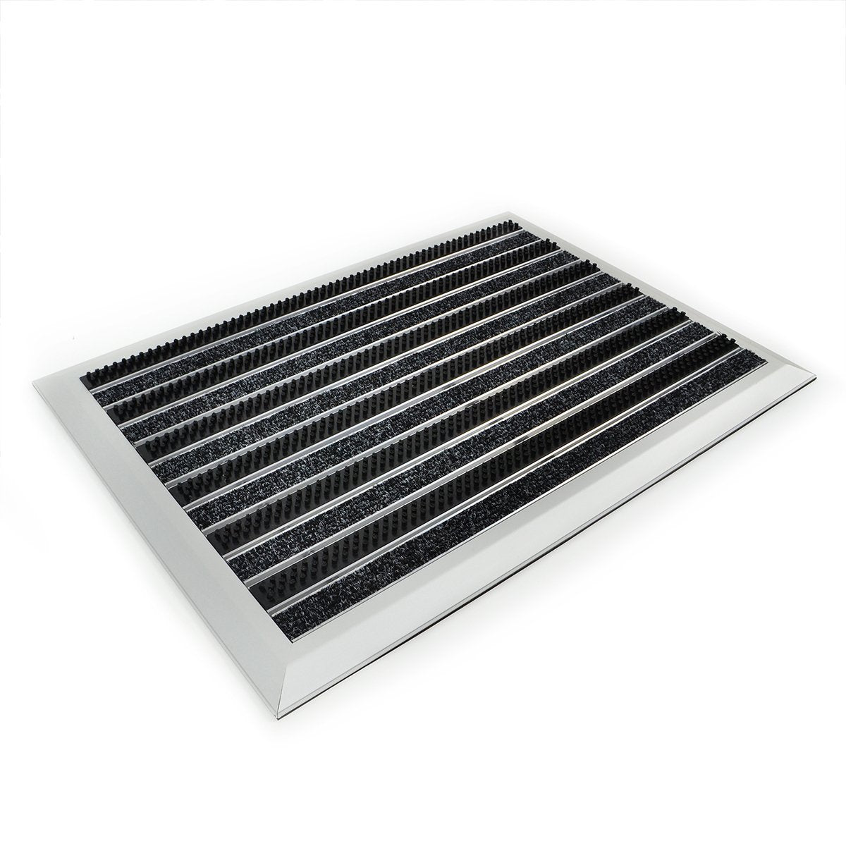 casa pura Optimum Mat | Alumatte mit Bürsten und Teppicheinlage