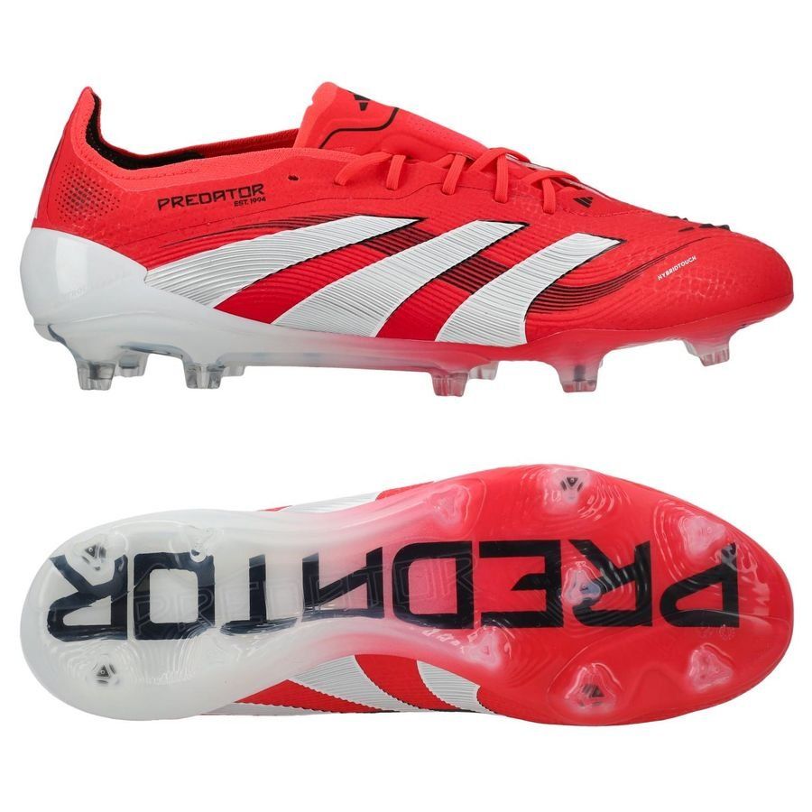 adidas Predator Elite FG Pure Victory - Lucid Red/Blanc/Noir