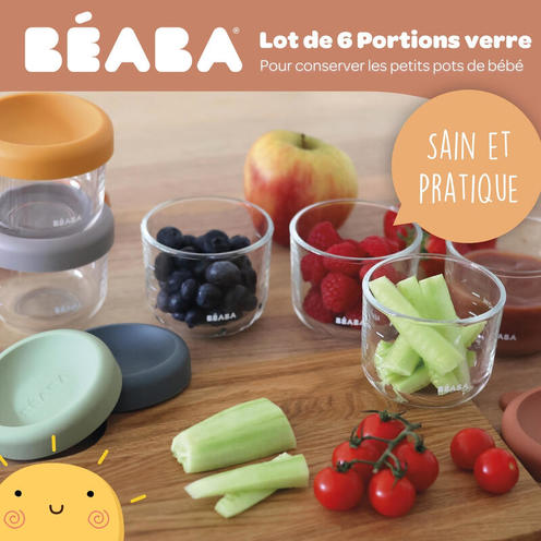 Coffret 6 portions verre Sunrise Color 150 ml - BEABA