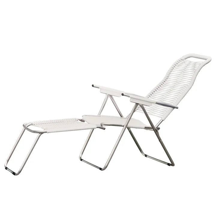 Fiam - Liegestuhl Spaghetti, Gestell Aluminium / Bespannung gelb (2er-Set)