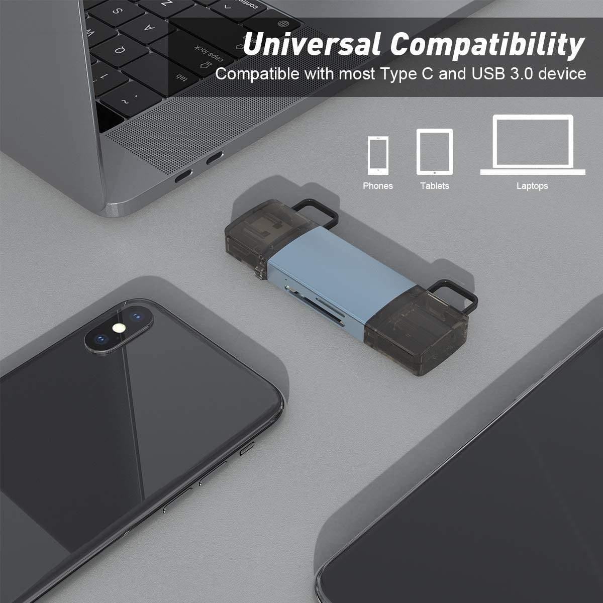 NÖRDIC USB 3.0 kortleser 2 spor SD, MicroSD UHS-I