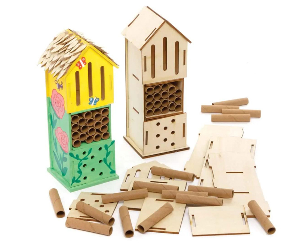 Kit à construire : 2 hôtels à insectes en bois