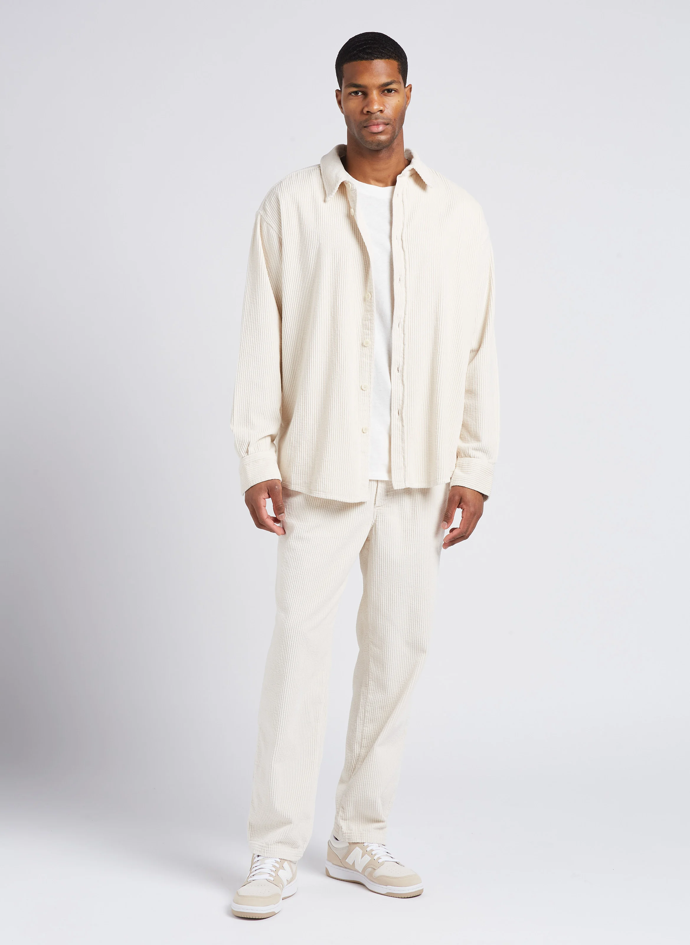 PADOW - Pantalon côtelé en coton | Beige