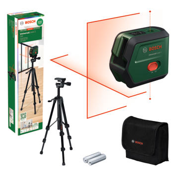 Bosch kruislijnlaser Universallevel 2 incl. statief (max. 12 meter)