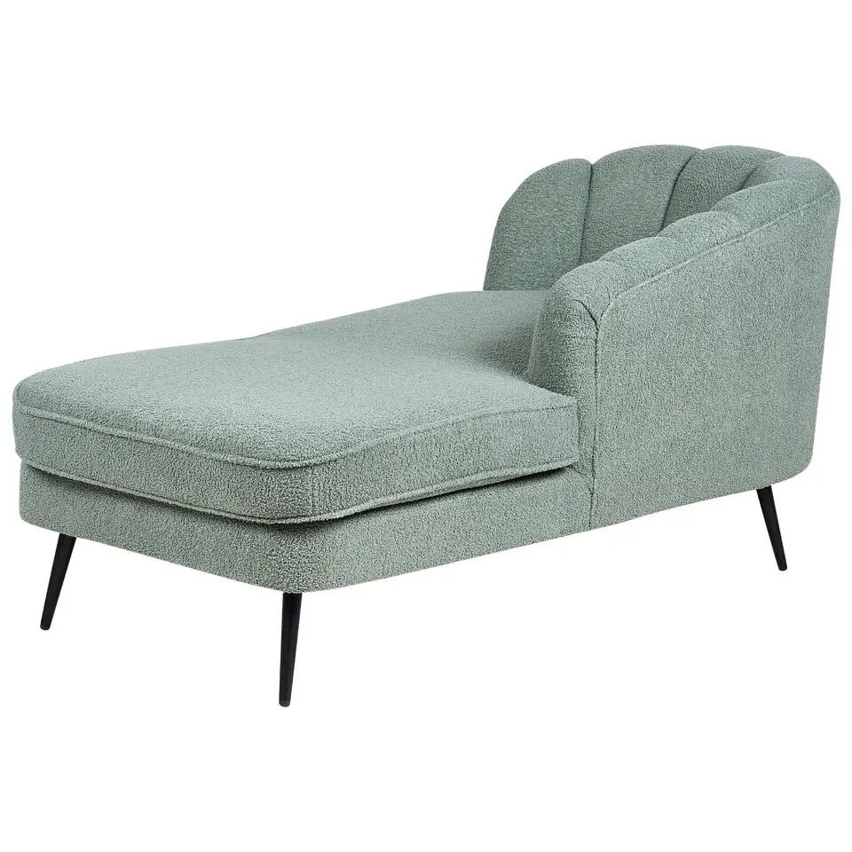 ALLIER - Chaise longue - Groen - Linkerzijde - Bouclé