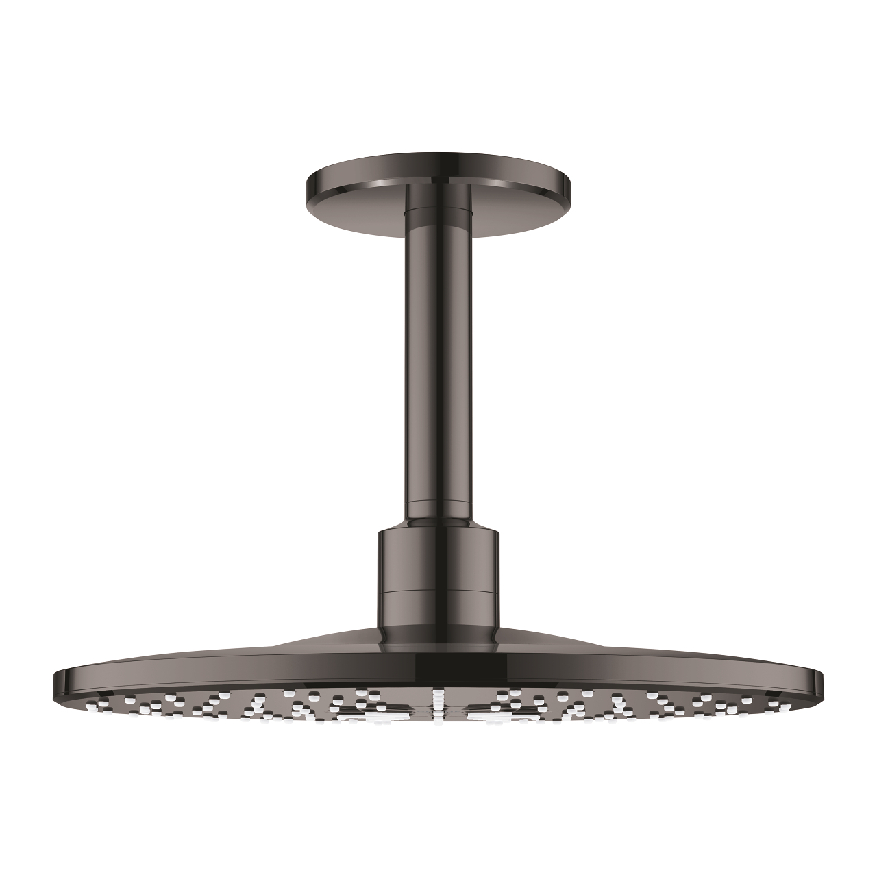 Grohe Rainshower hoofddouche met plafondarm met 2 straalsoorten hard graphite