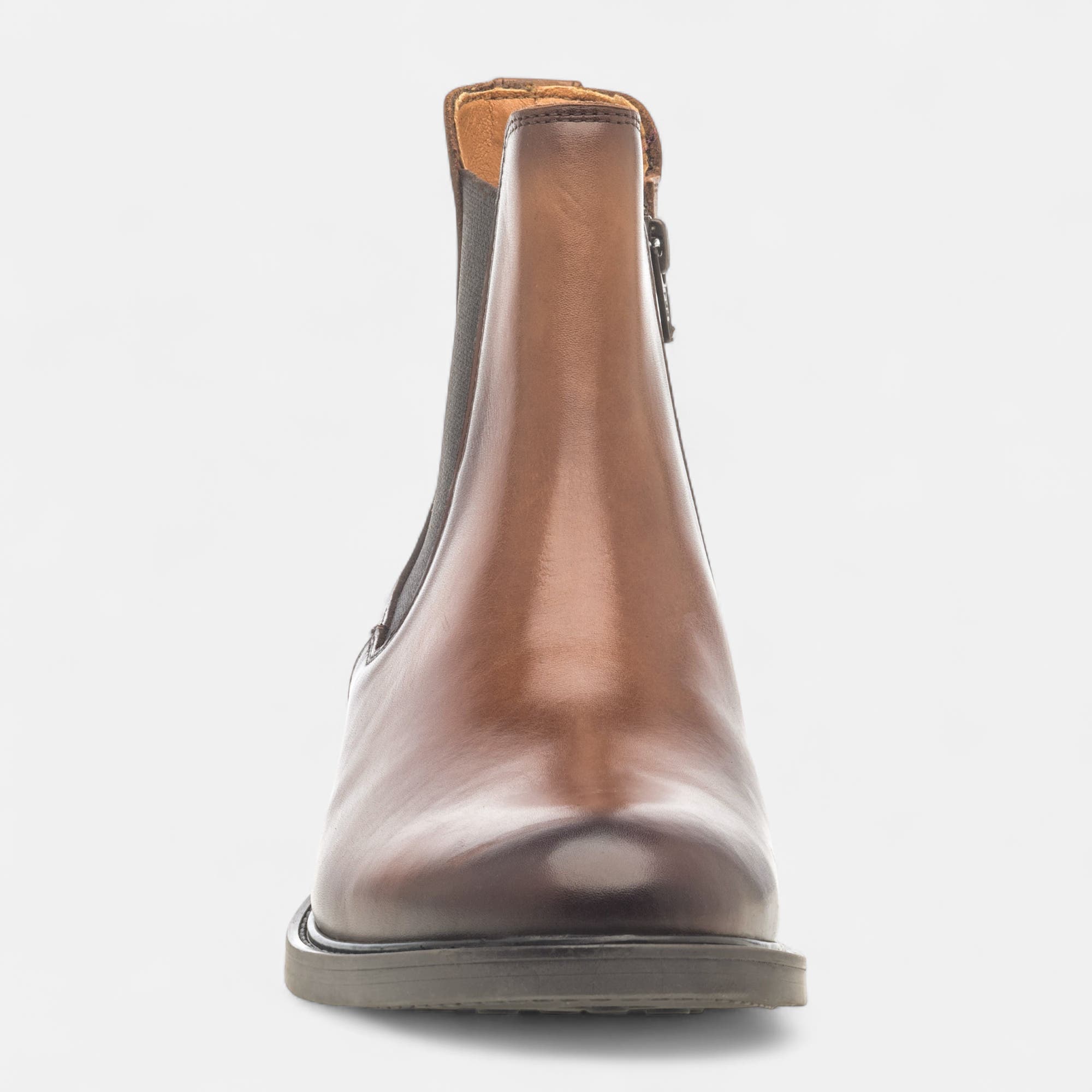 Boots chelsea Homme en cuir cognac