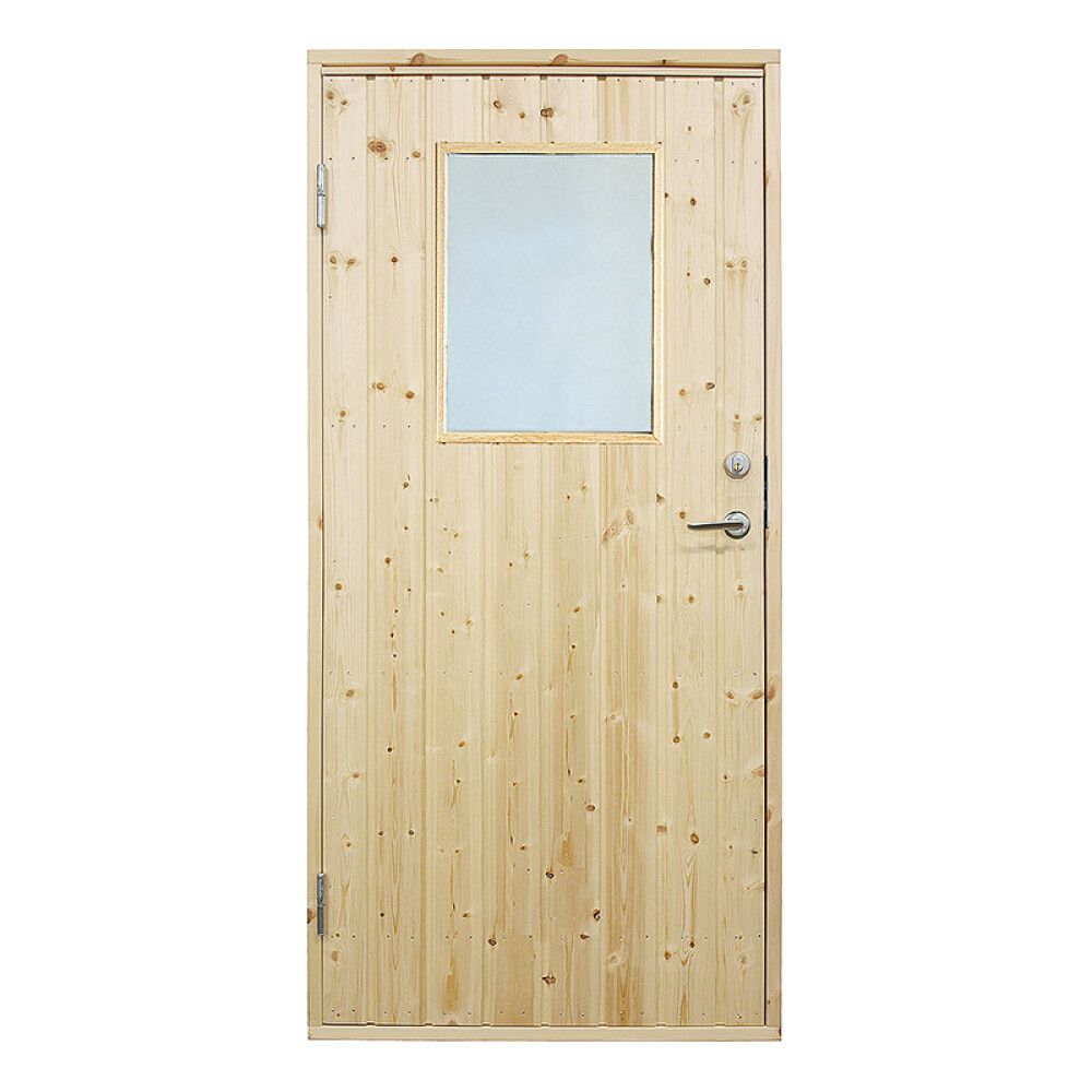 BODDØR UISOLERT VIBOSTUGAN RETT PANEL GLASS 10°