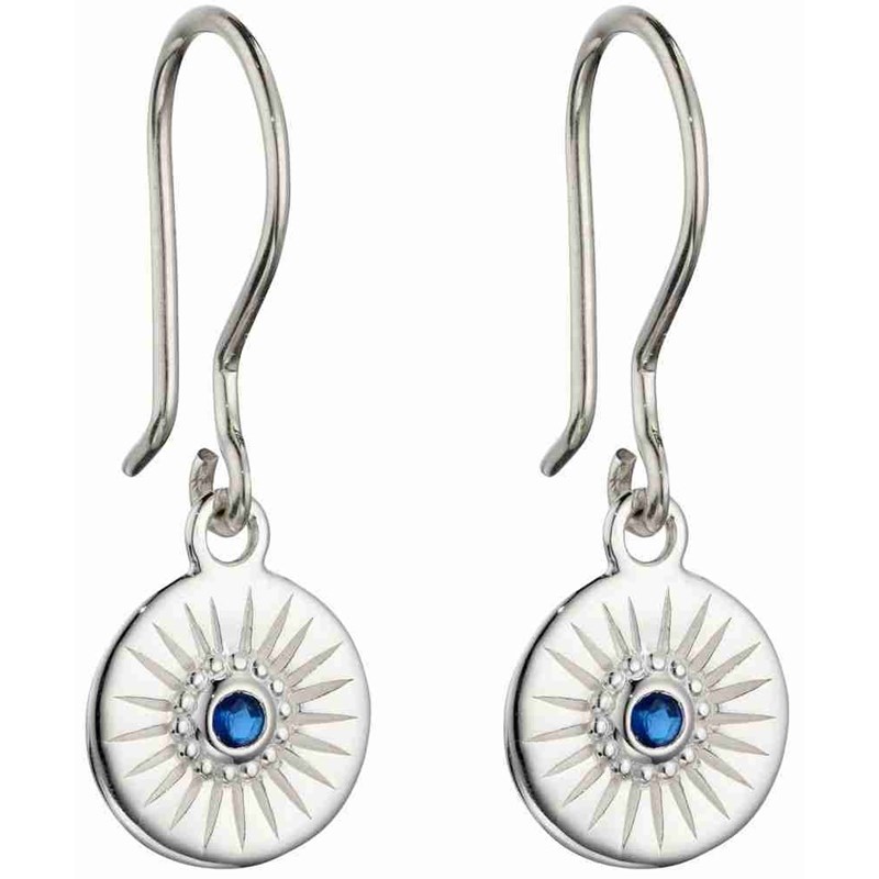 Boucle d'oreille topaze bleue en argent 925/1000