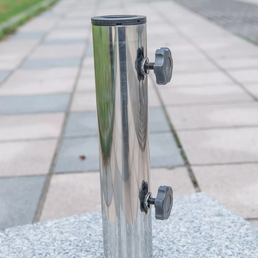 Outsunny Sonnenschirmständer mit 2 Rollen silber