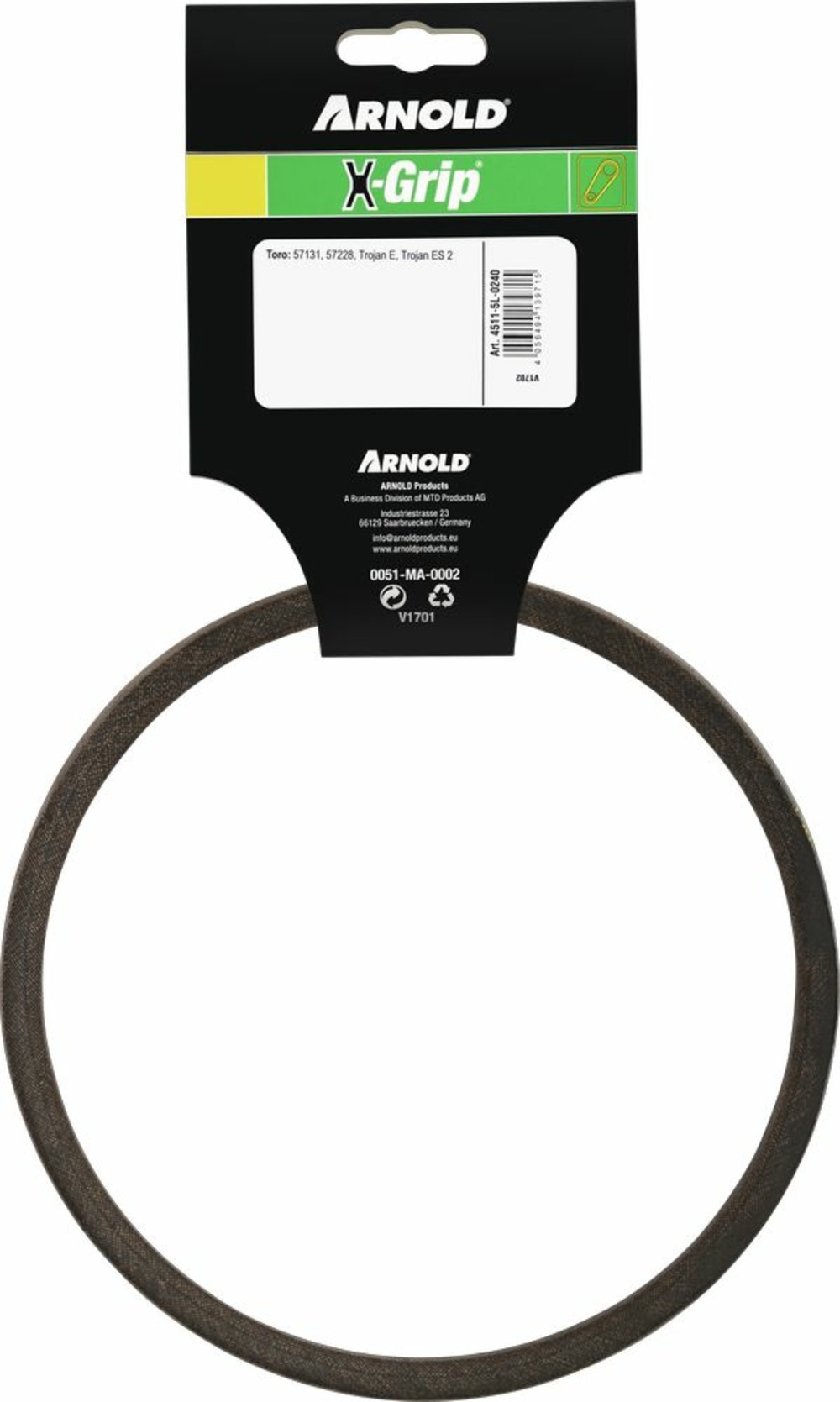 Courroie trapézoïdale x-grip v de type 5l240
