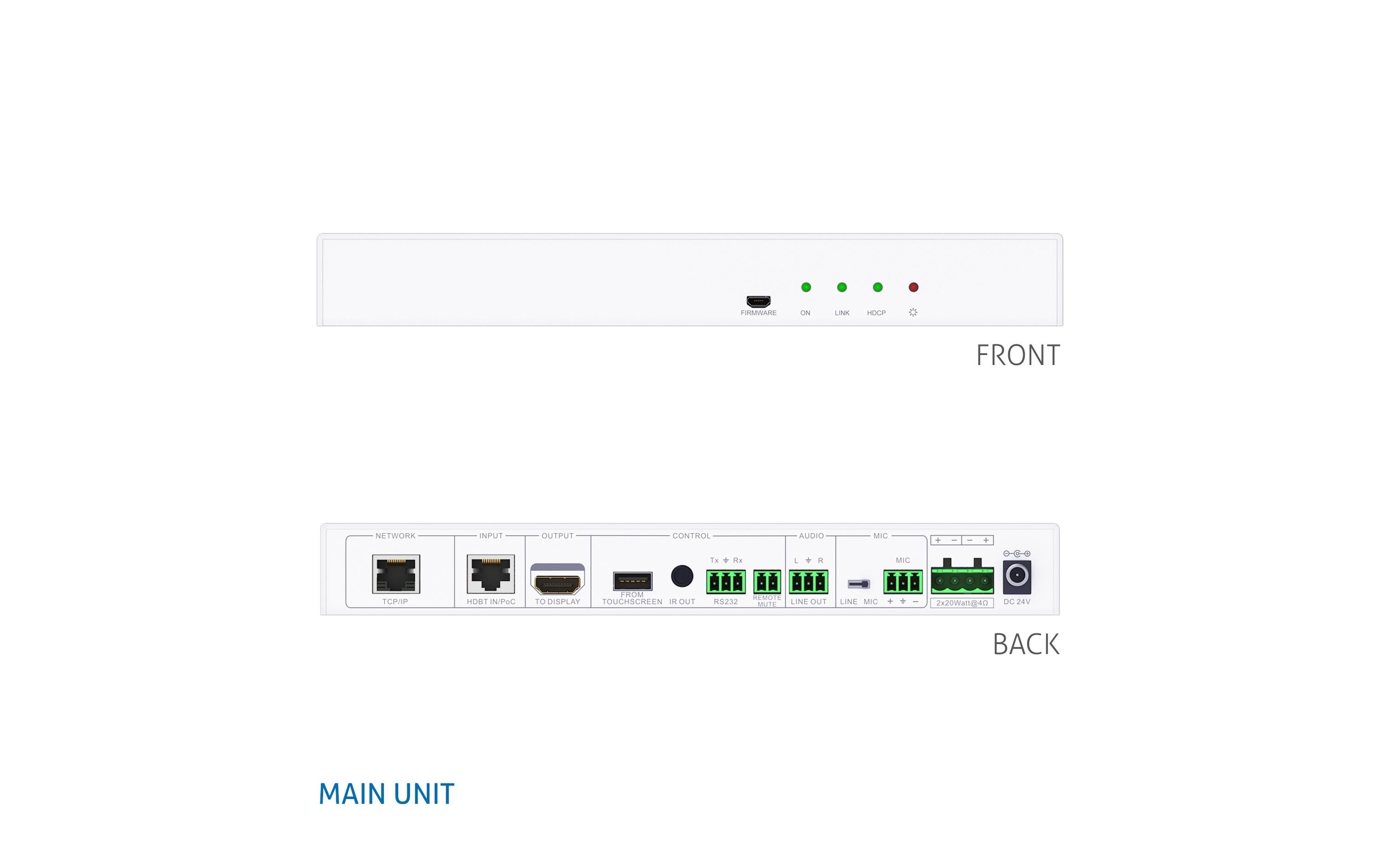 AV-Verteilungssystem PT-PK100 HDMI, VGA, HDBaseT<br>2K Multiformat HDBaseT AV Distribution System