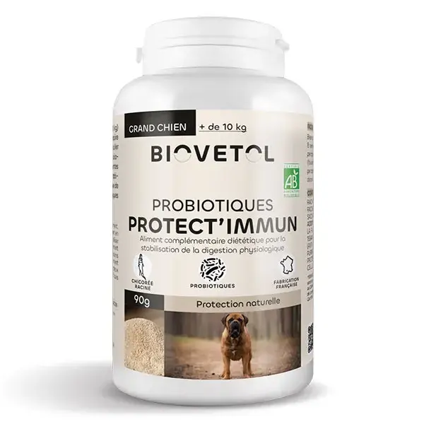 Biovetol - Suplemento Orgânico Protect'Immun em Pó para Cães de Grande Porte (acima de 10kg) - 90g