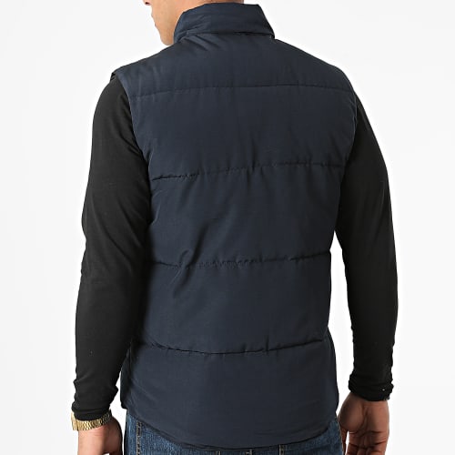 Veste Zippée Sans Manches Bleu Marine