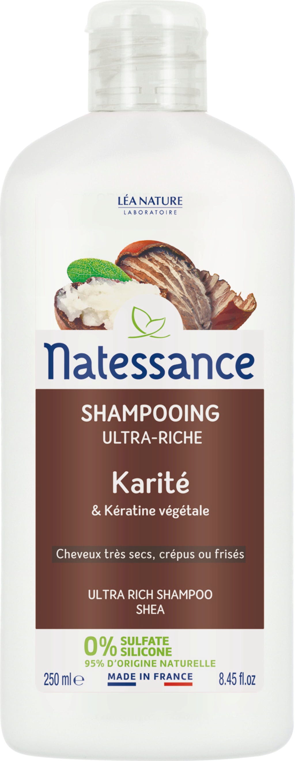 Natessance  Ultra-nährendes Shampoo Sheabutter & Keratin, 500 ml