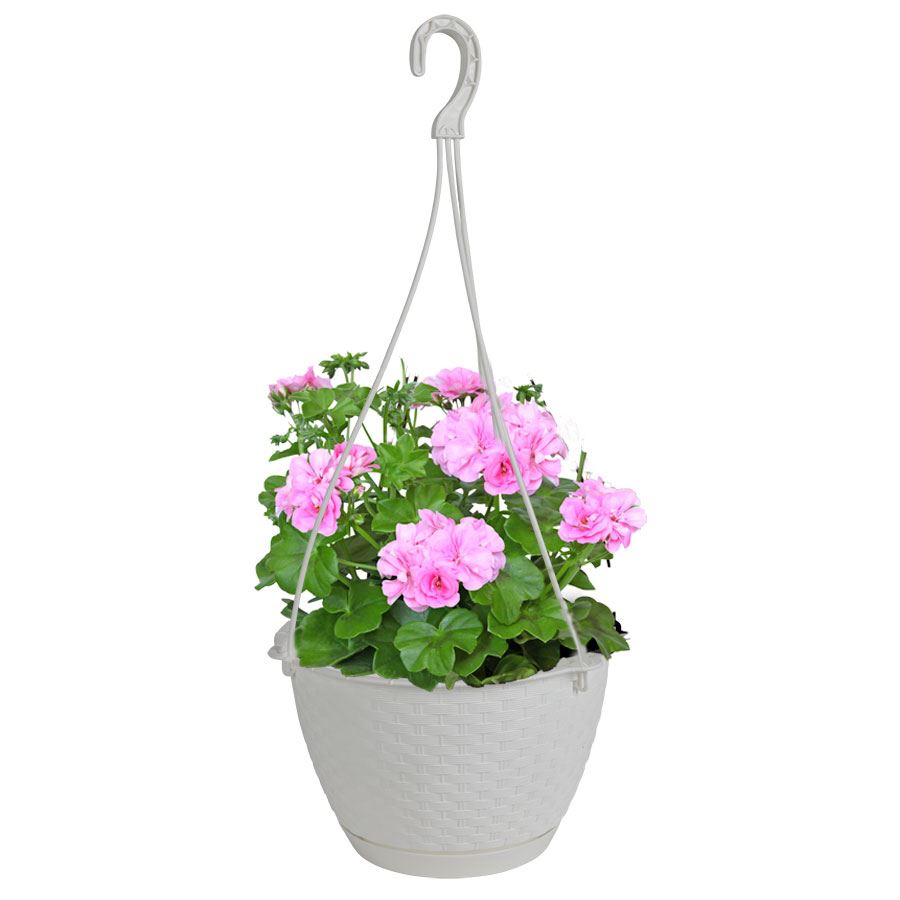Hängeampel Ratolla 24cm Weiß