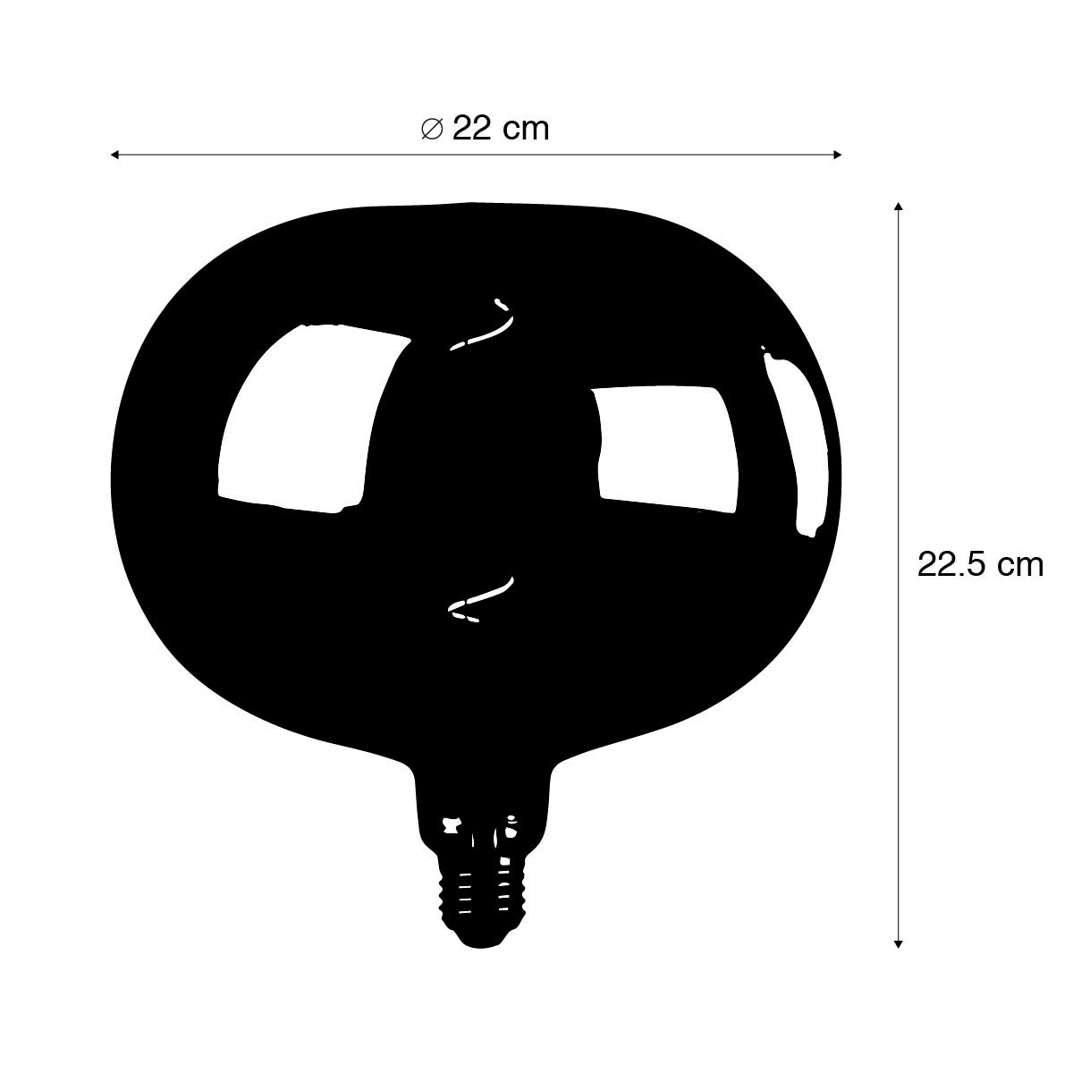 E27 dimbare LED lamp G220 regenboog 4W 40 lm 2000K