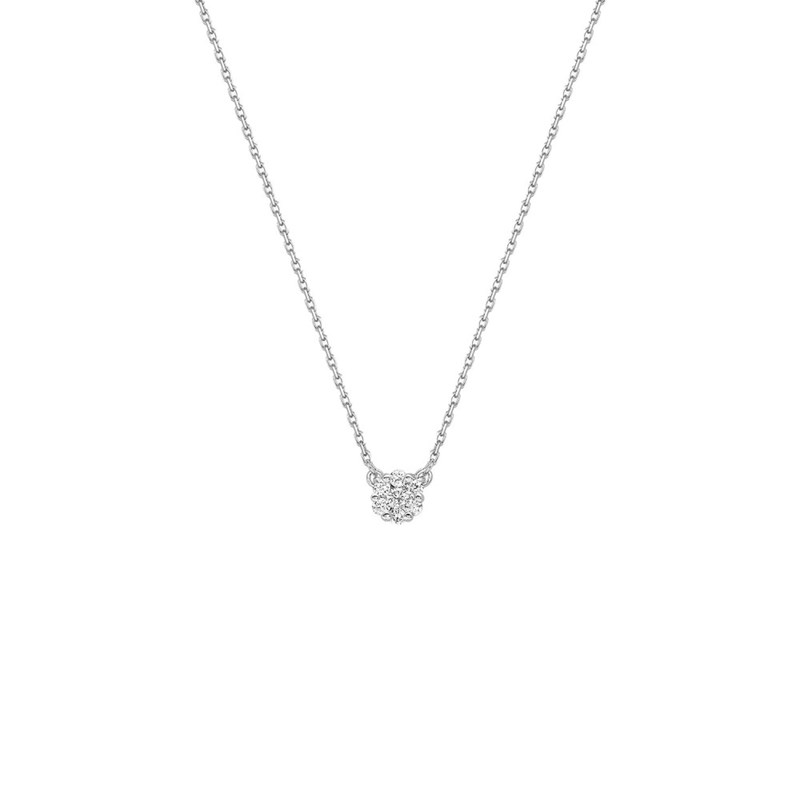 Collier Femme - Or 18 Carats - Diamant 0,1 Carats - Longueur : 42 cm