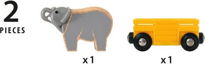 BRIO World 33969 Elefant og Vogn