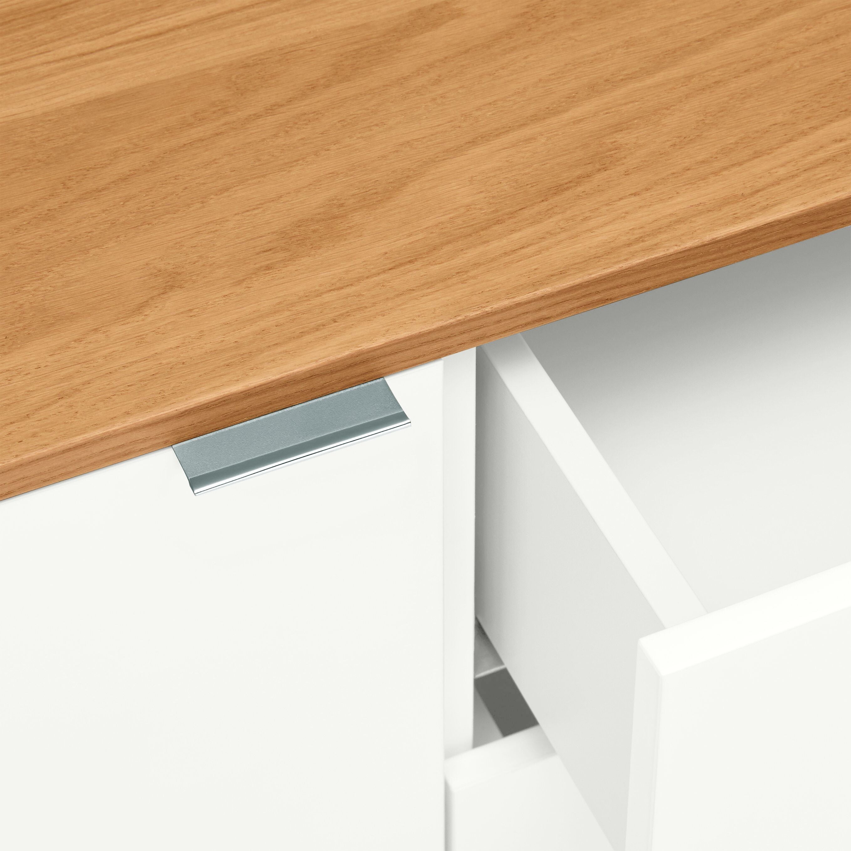 TILL Lowboard - Weiss / Eiche / B: 252.0 cm x T: 41.0 cm x H: 40.0 cm