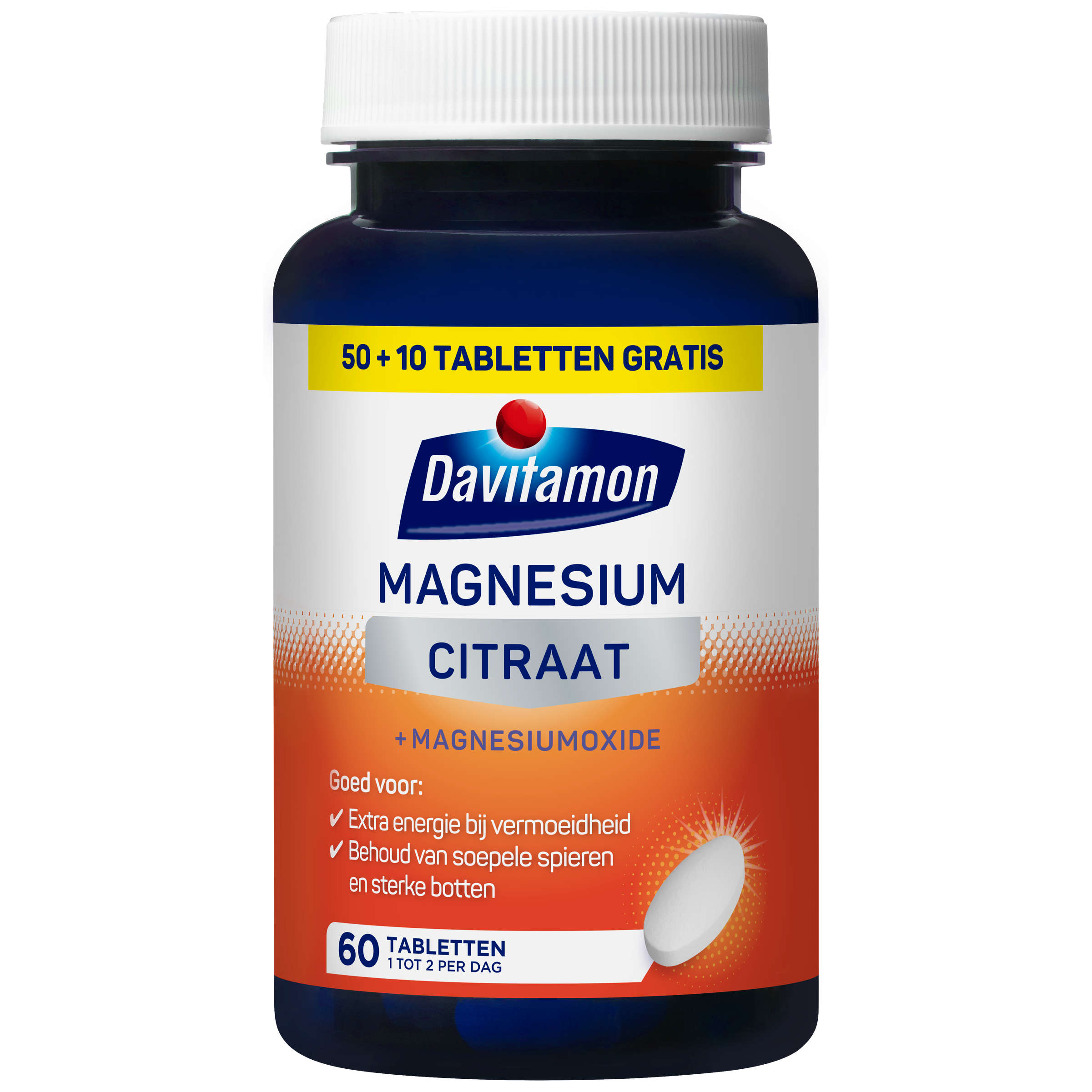 Davitamon Magnesiumcitraat & Magnesiumoxide (60 tabletten)