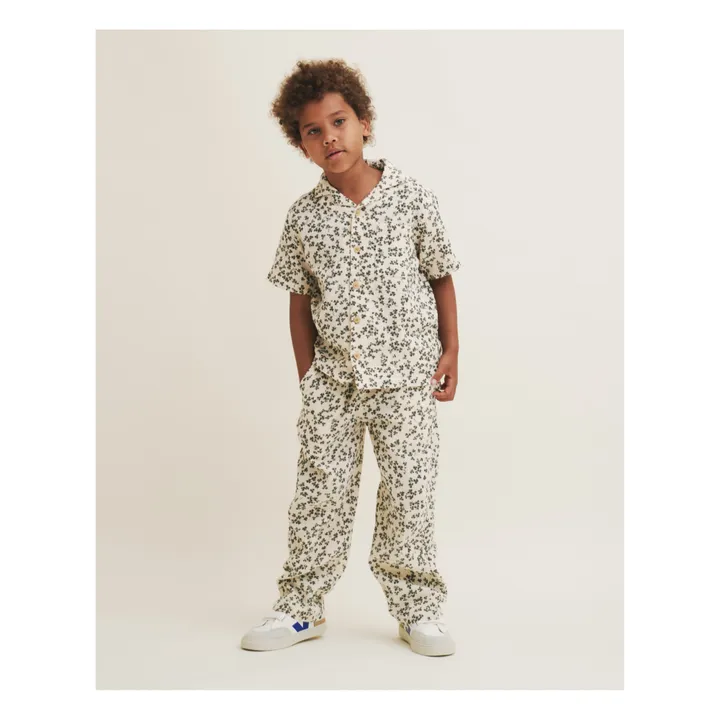 garbo&friends Chemise Trèfles Mousseline de Coton | Ecru
