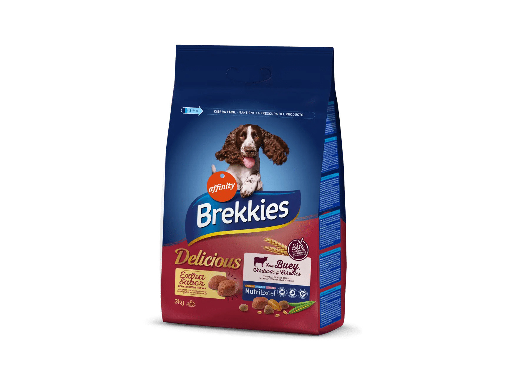 RAÇÃO PARA CÃO BREKKIES TENDER&DELICIOUS VACA 3KG